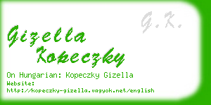 gizella kopeczky business card